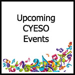 picture of colorful instruments and words upcoming events