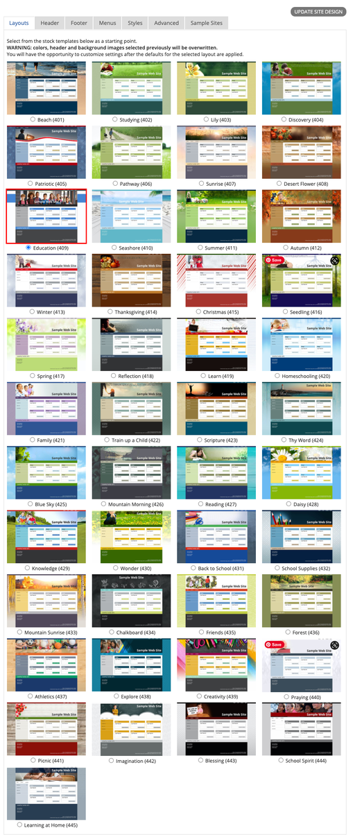 Site Layouts